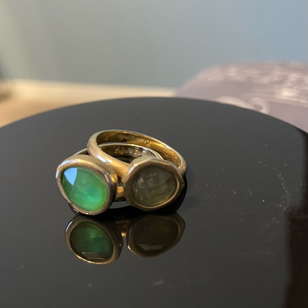 Gold tone stackable rings